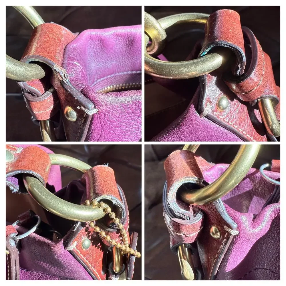 Coach Medium Carly Leather Hobo Bag Plum Purple Leather F0882-10615 2008